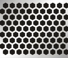 Perforated Metal Hexagonal Perforation